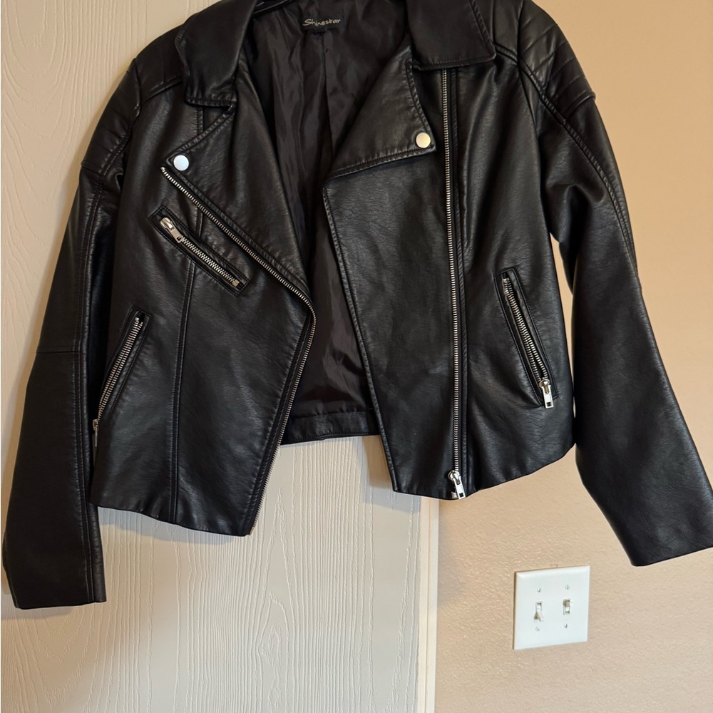 Black Faux Leather Jacket